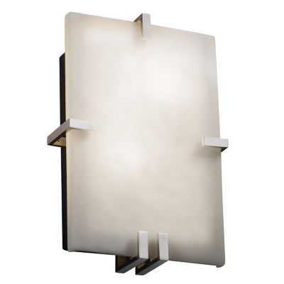 Clouds Clips Rectangle Wall Sconce by Justice Design Group - Starlight Lighting USA and Canada
